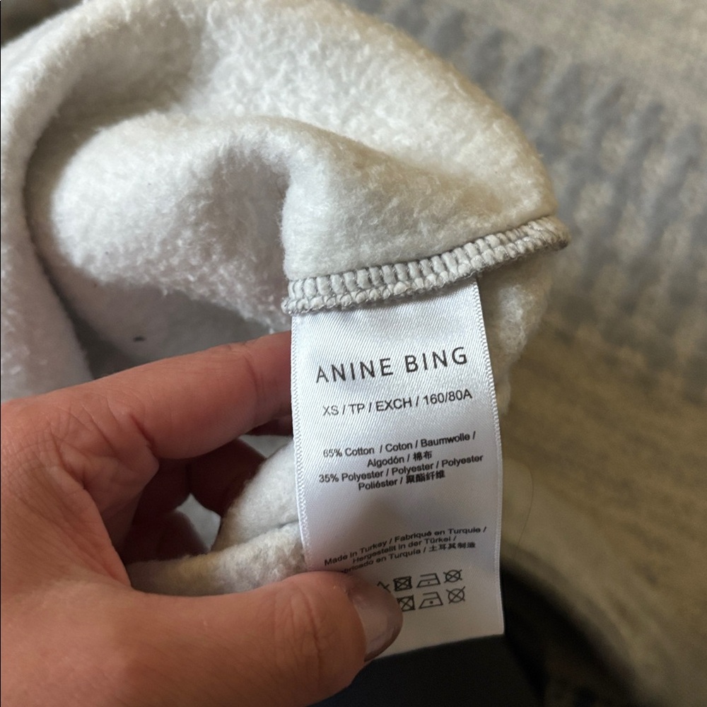 Anine Bing Gray Crewneck with Maroon logo - Picture 4 of 5